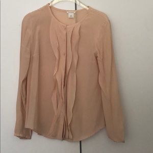 Club Monaco Blush Silk Blouse